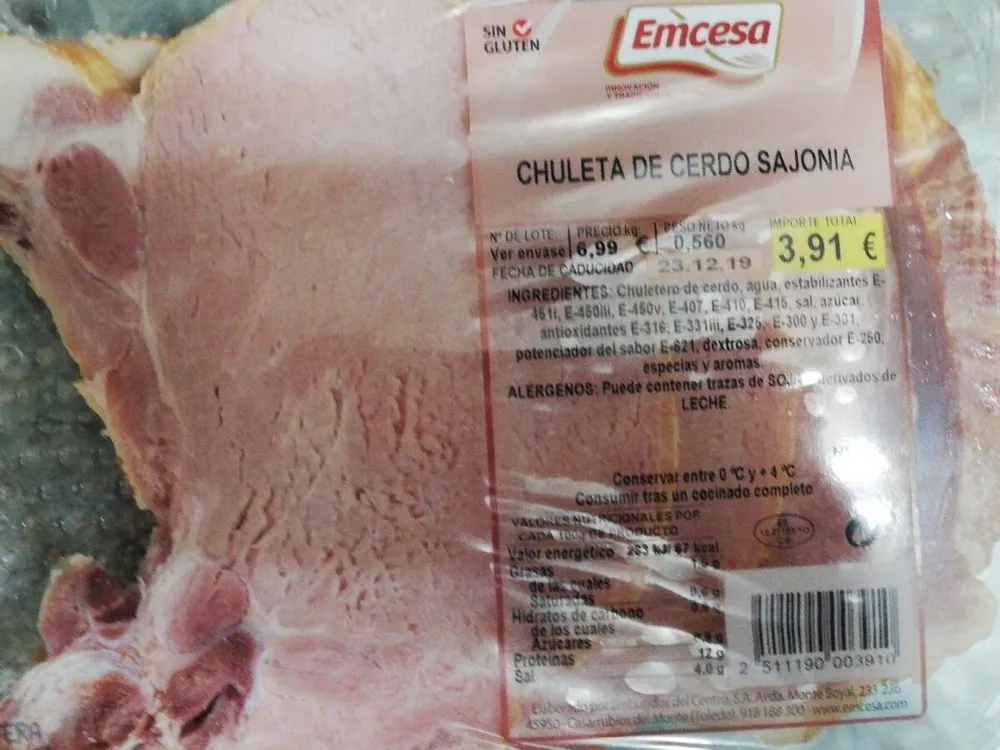Chuletas de cerdo de sajonia