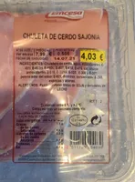 Chuleta de cerdo sajonia