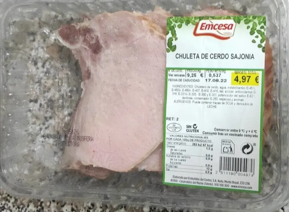 Chuleta de cerdo de sajonia