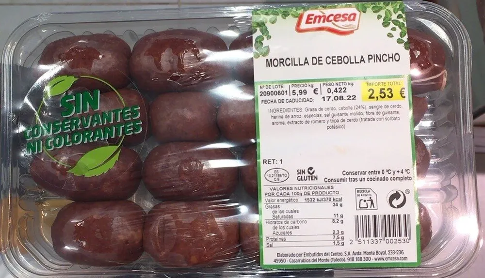 Morcilla de cebolla pincho