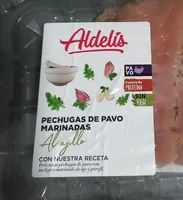 Pechugas de pavo marginadas al ajillo