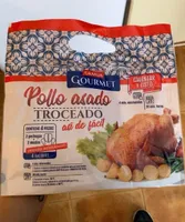 Pollo asado en cuartos