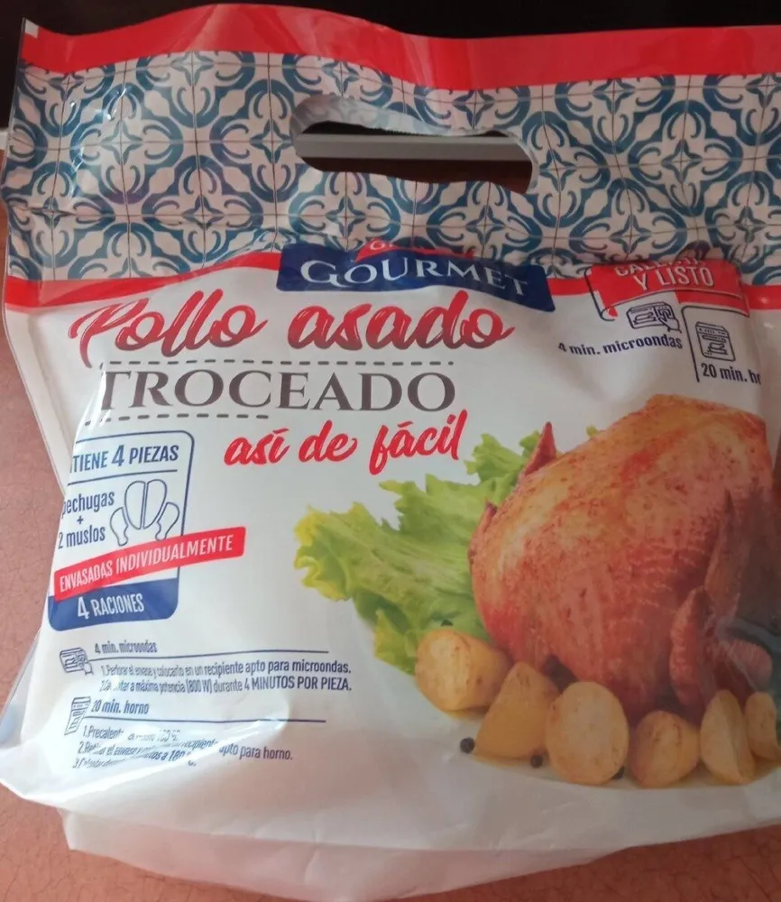 Pollo asado troceado