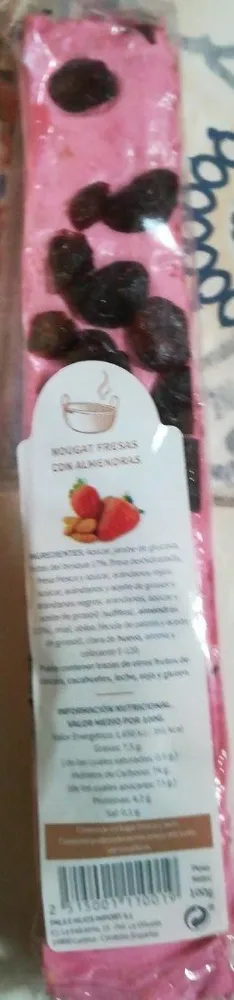 Nougat fresas con almendras