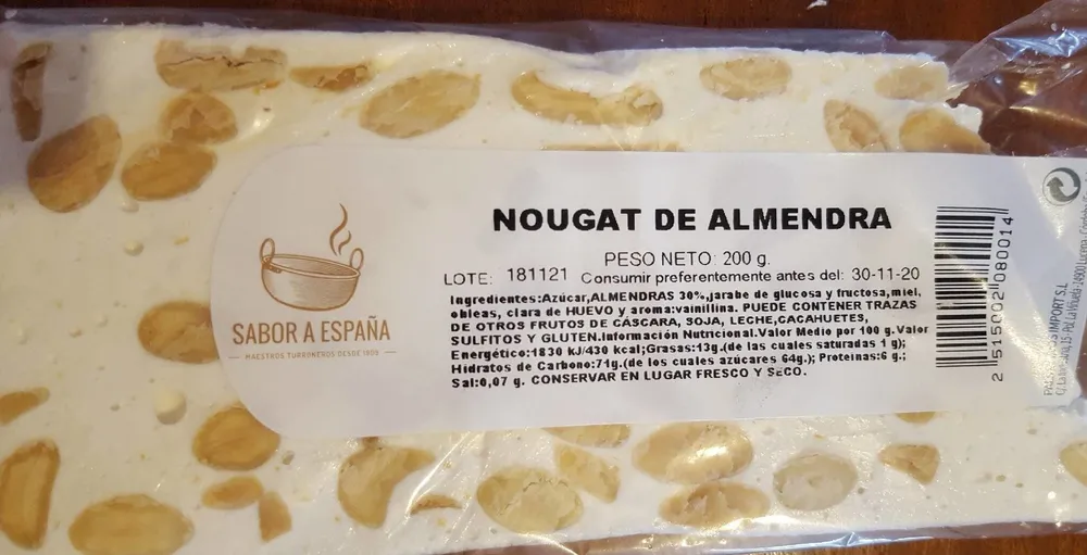 Nougat de almendra