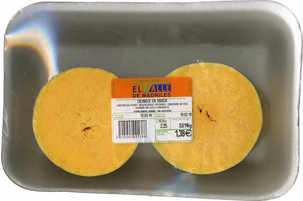 Calabaza troceada