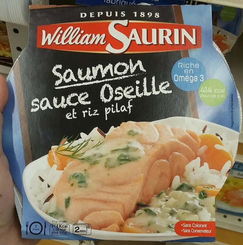 Saumon sauce oseille et riz pilaf