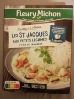 Les St Jacques aux petits légumes et riz de Camargue