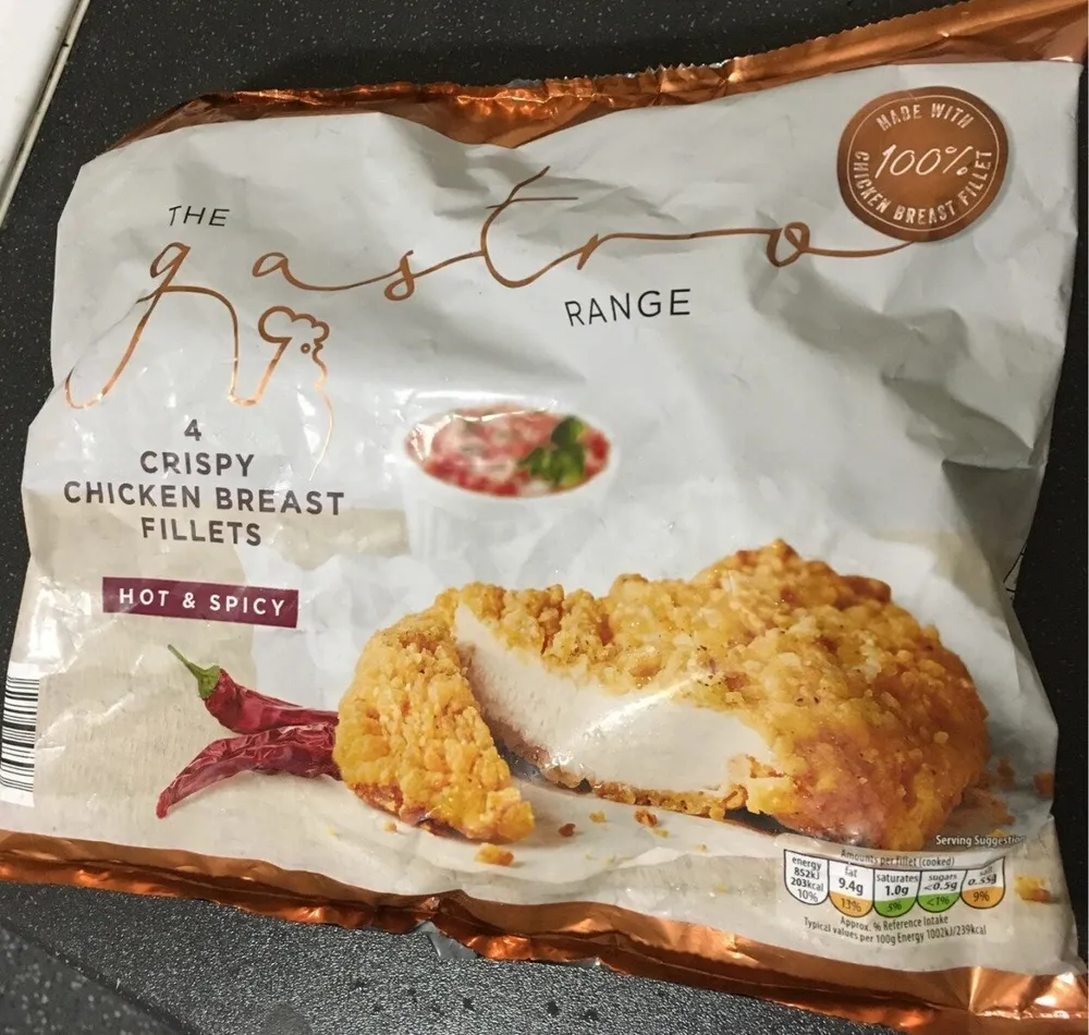 Crispy chicken breast fillings