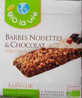 barres noisettes et chocolat equitable