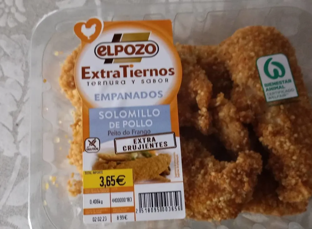 Solomillo de pollo empanado
