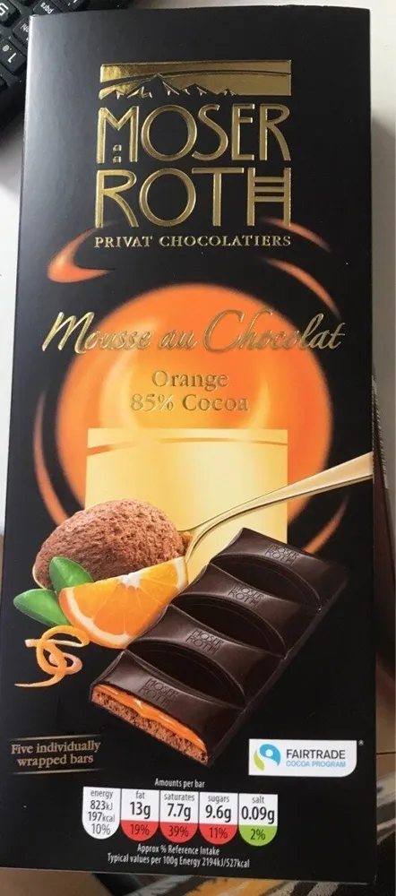 Mousse au Chocolat Orange 85% Cocoa