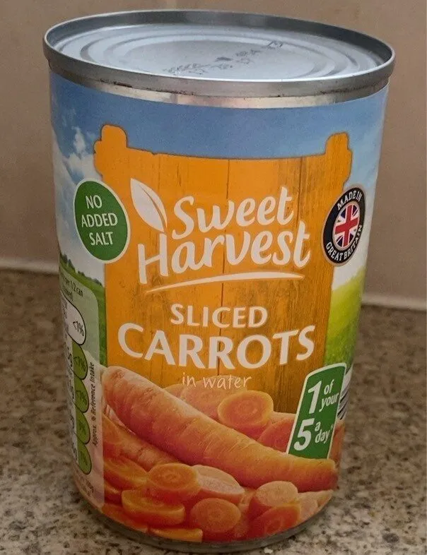 Sliced carrots in water
