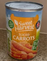 Sliced carrots in water