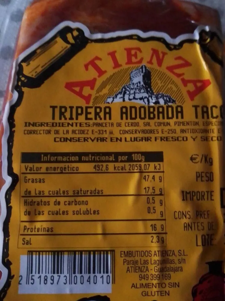 Tripera adobada taco