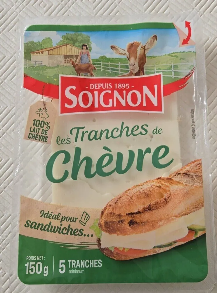 Soignon les tranches de chèvre