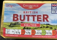 Greenvale British Butter, salted
