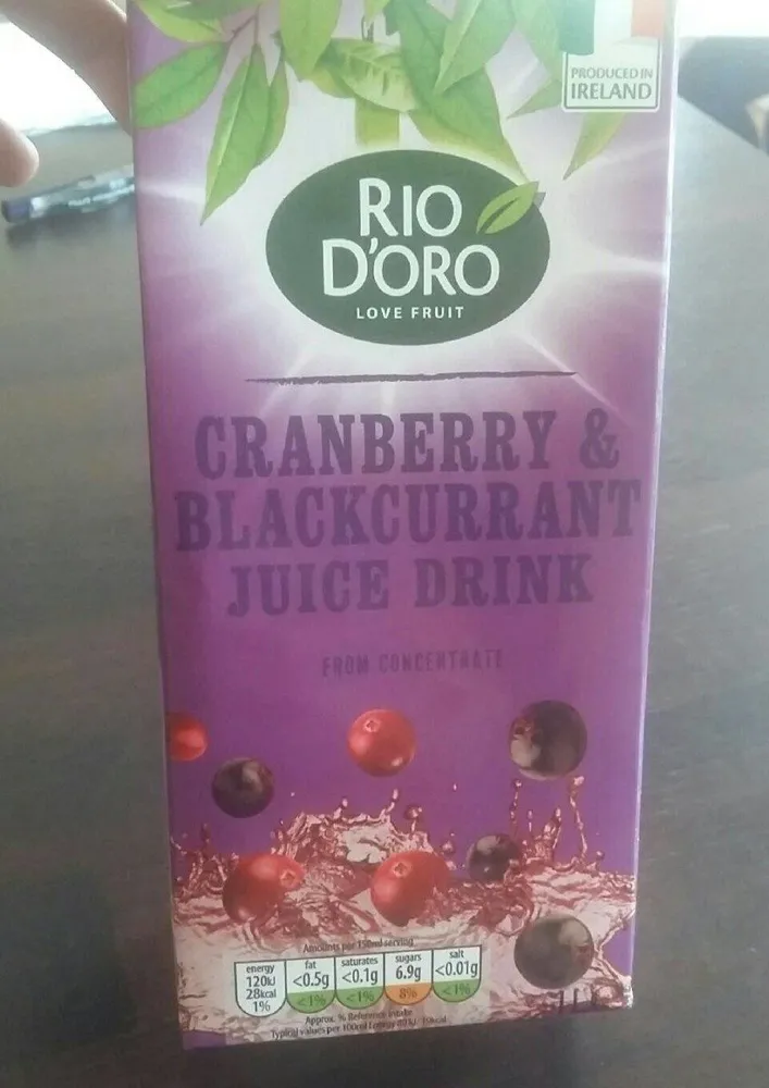 Cranberry et blackcurrant juice