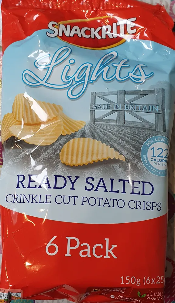 ready salted crinkle cut potato crisps