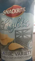Light crinkle potato crisps