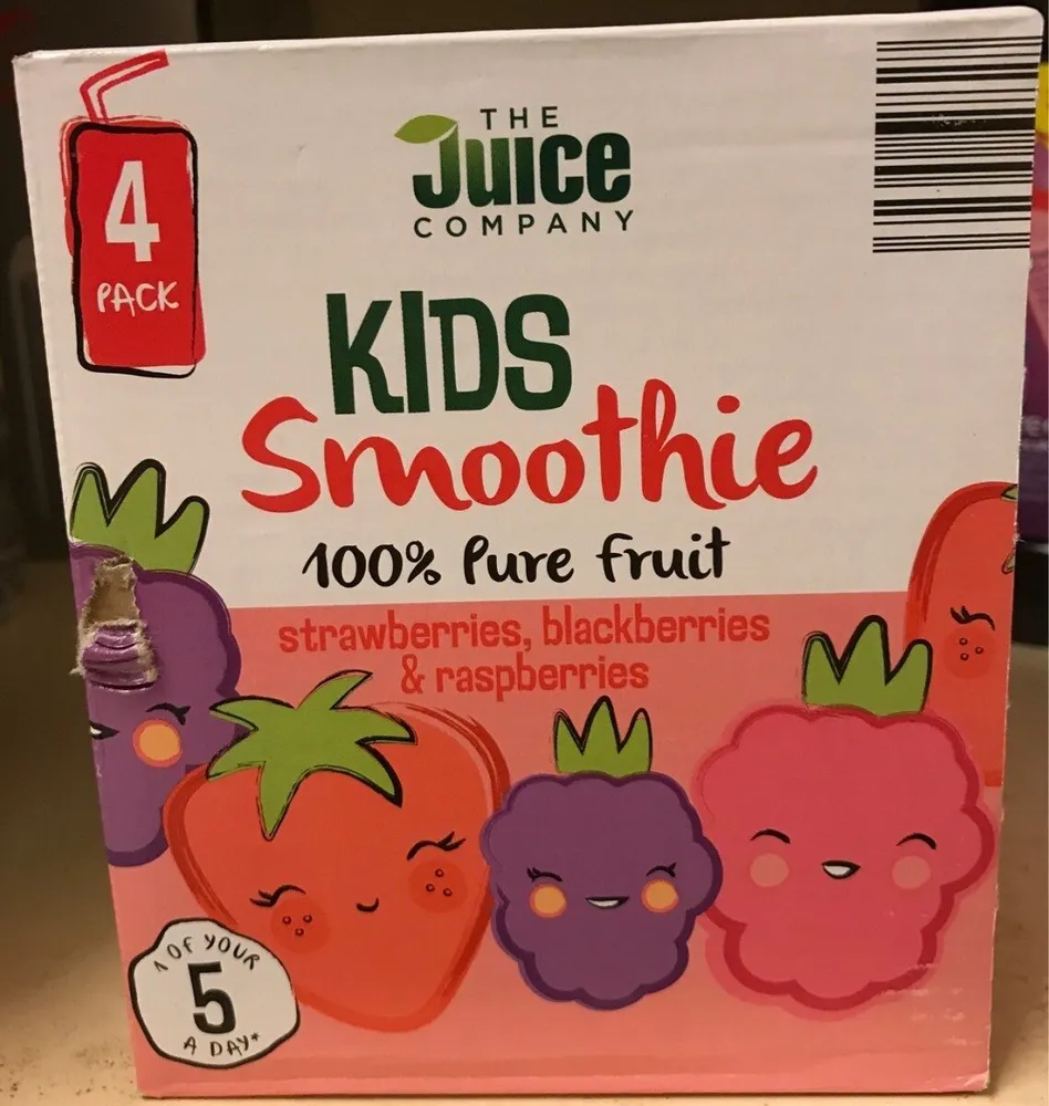 Kids Smoothie strawberries,blackberries and raspberries