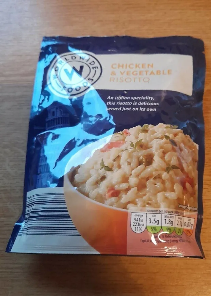 Chicken and vegetable risotto