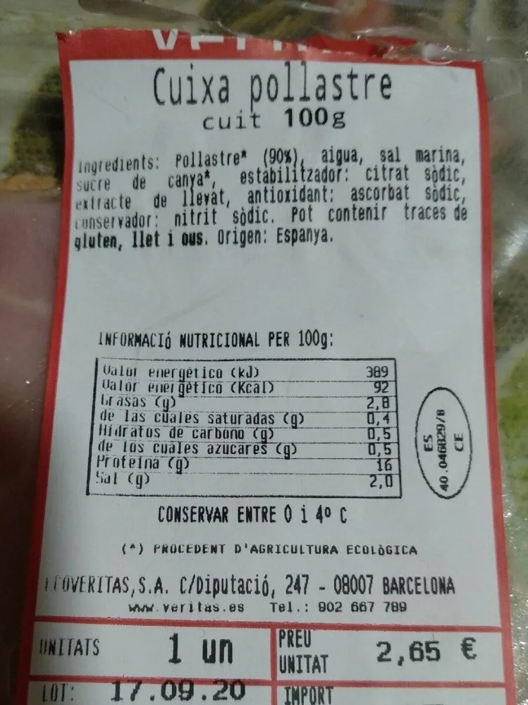Cuixa pollastre cuit