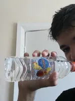 Still peach flavored spring water