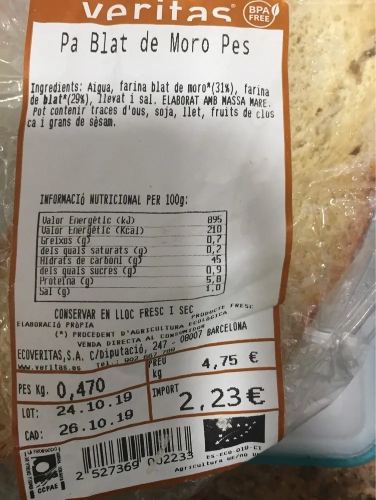 Pa blat de moro pes
