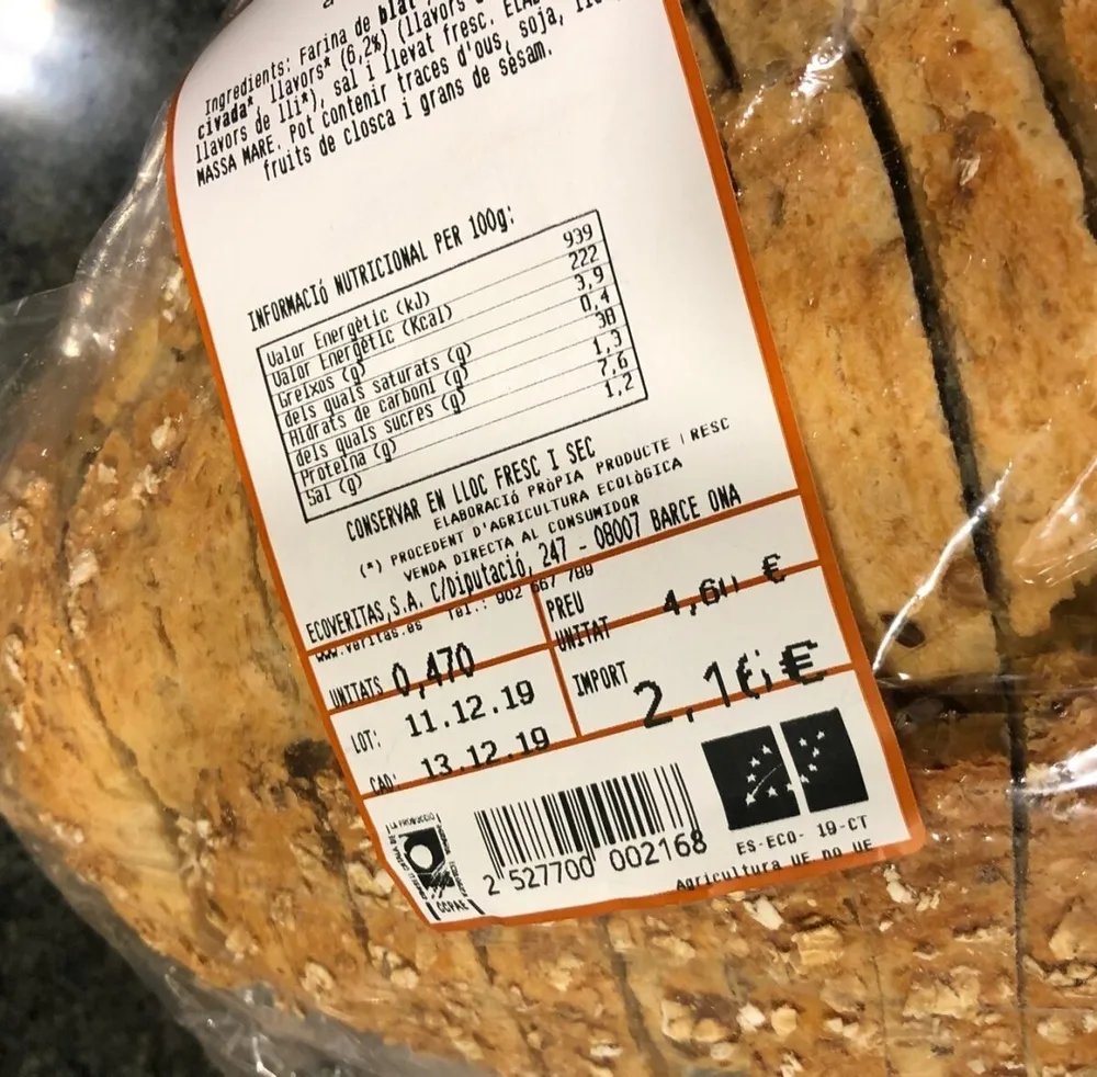 Pan de cereales