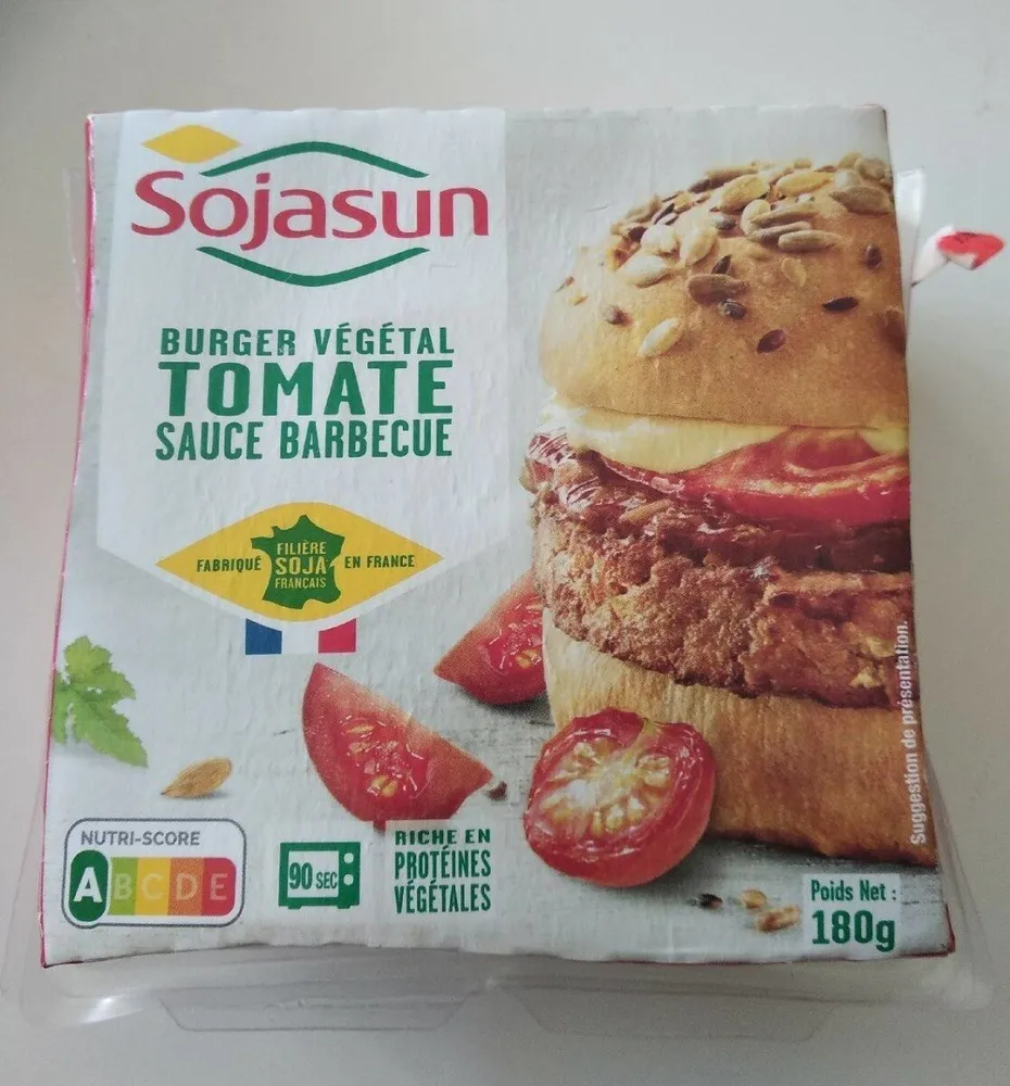 Burger végétal tomate sauce barbecue