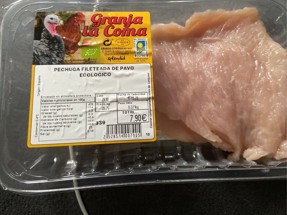 pechuga pavo ecologico