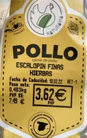 Pollo Escalopin finas hiervas