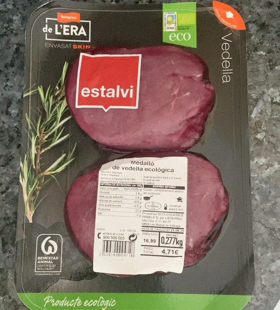 Medalló de vedella ecològica
