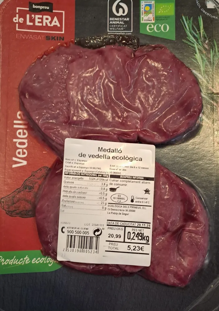 Medallón de Ternera Ecológica