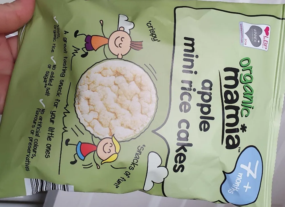 Apple mini rice cakes