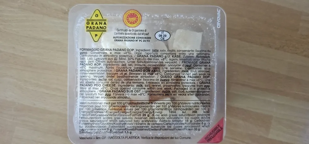 Formaggio Grana Padano DOP
