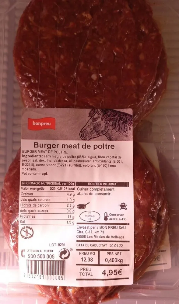 Burger Meat de poltre