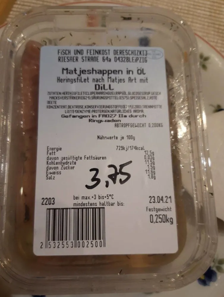 Matjeshappen in Öl