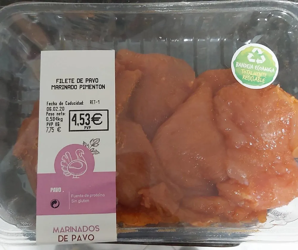Filete de pavo marinado pimentón