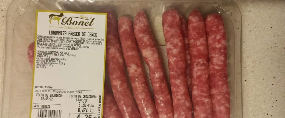 Longaniza fresca de cerdo