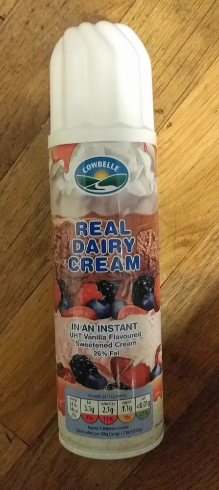 Real dairy cream