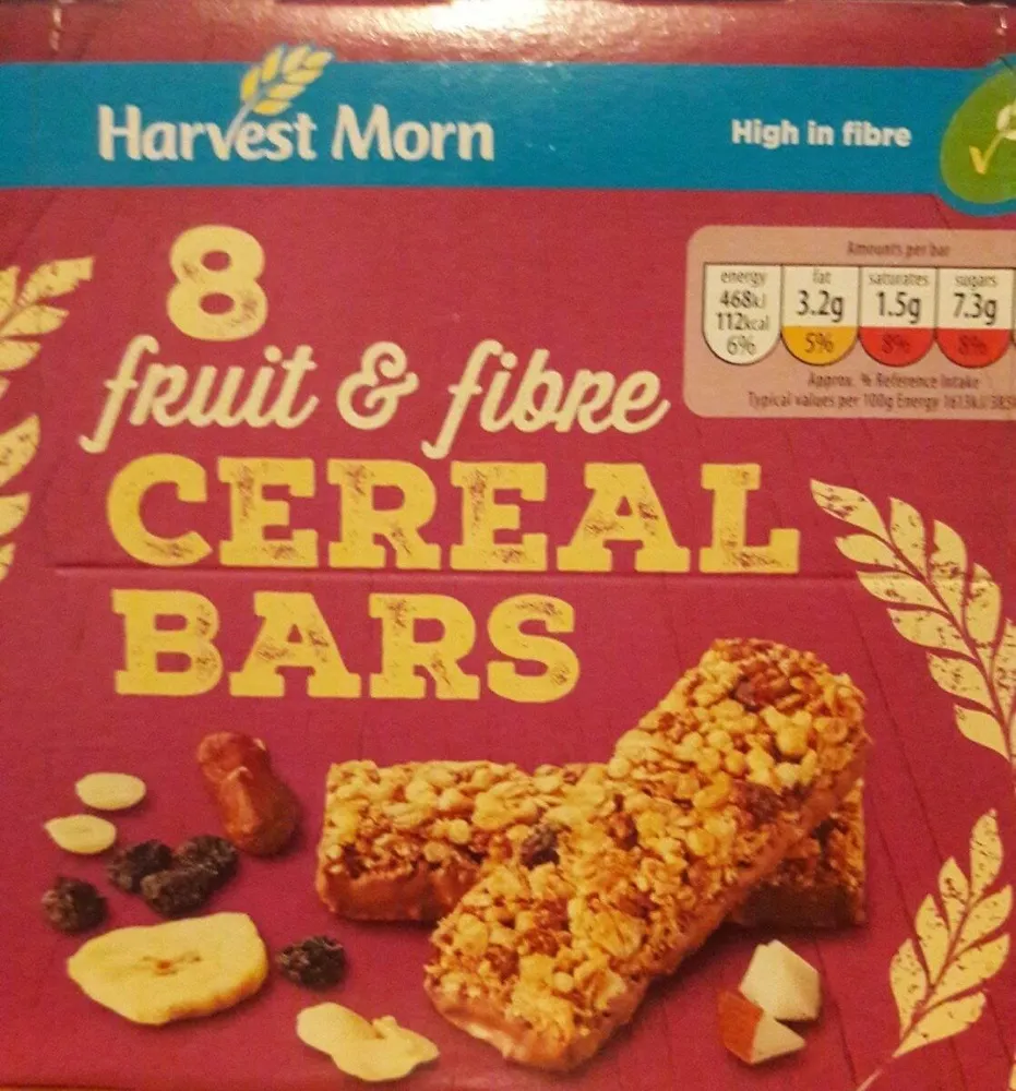 8 fruit and fibre cereal bars