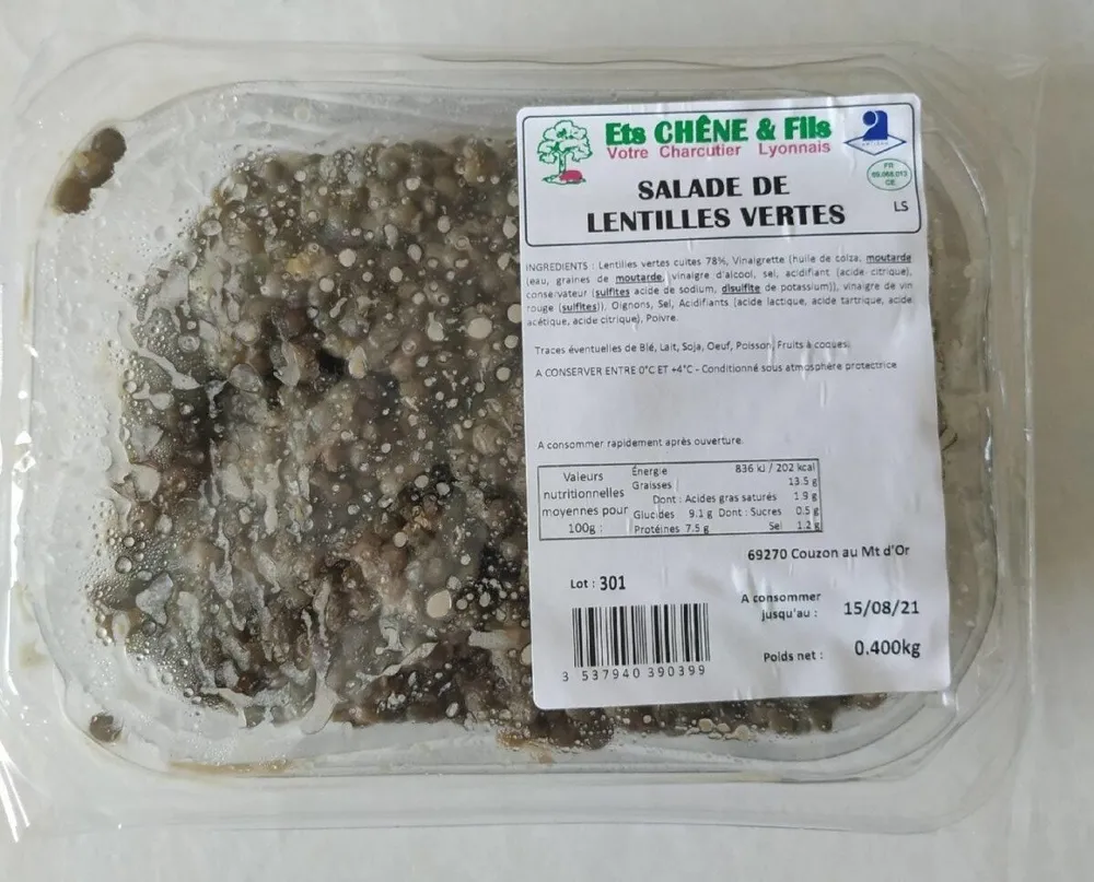 Salade de lentilles vertes