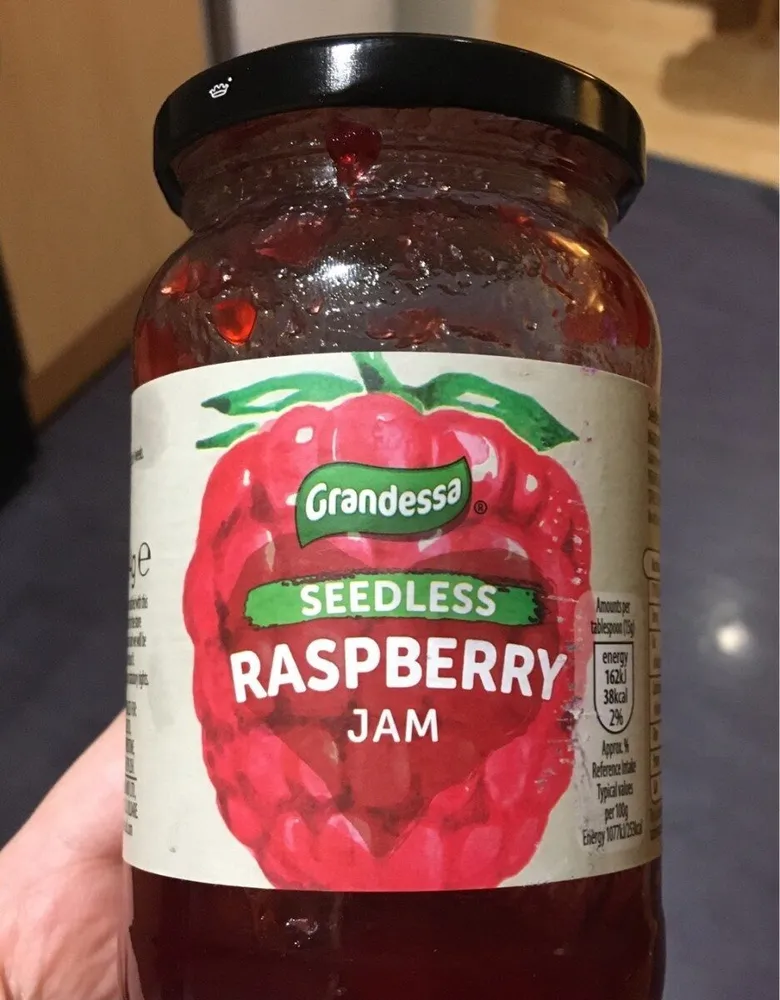 Seedless raspberry jam