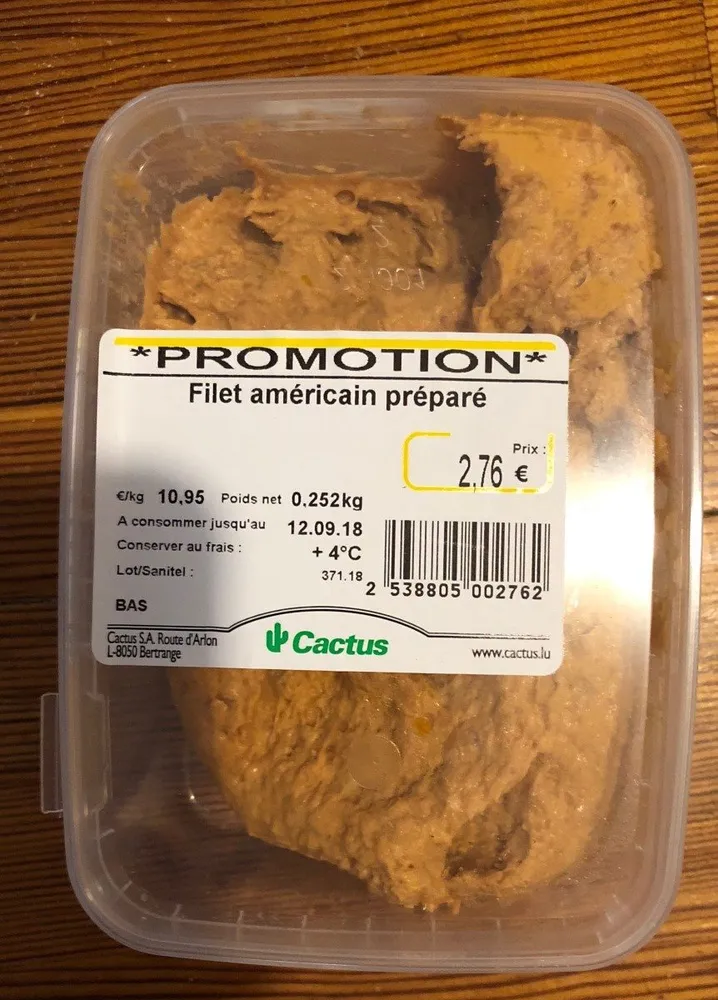 Filet américain préparé