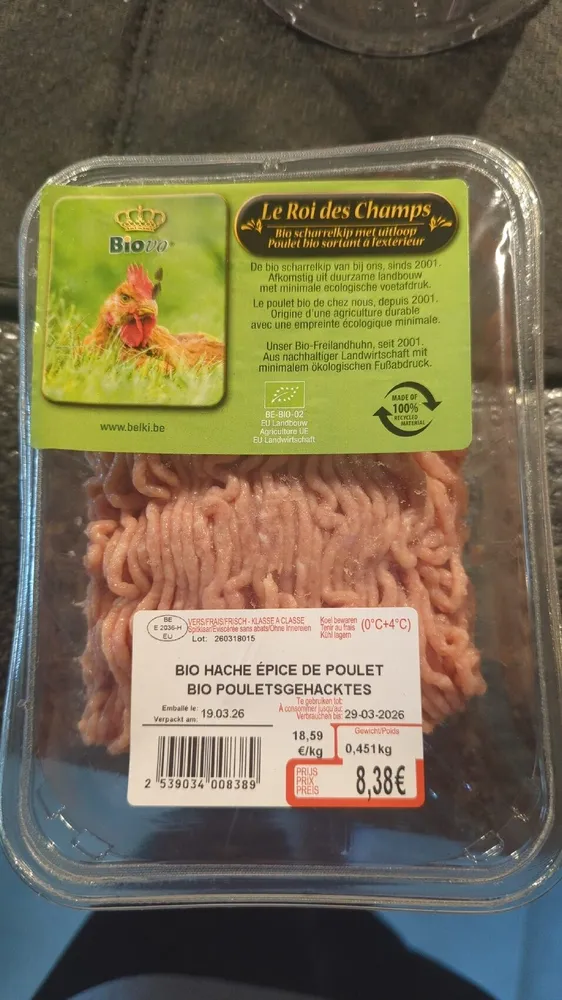 Bio Haché Épice De Poulet