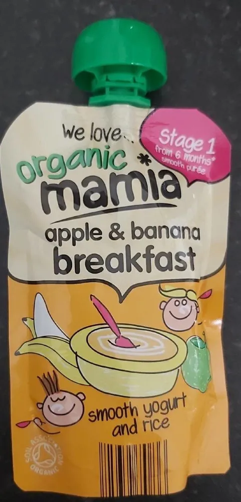 Mamia apple and banana breakfast