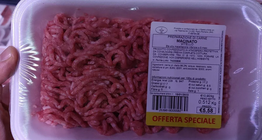 Macinato di carne vitello