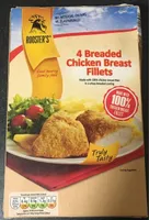4 breaded chicken breast fillets